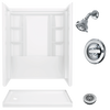 60x32 Alcove Shower Bundle with Trim and Drain - Left Drain