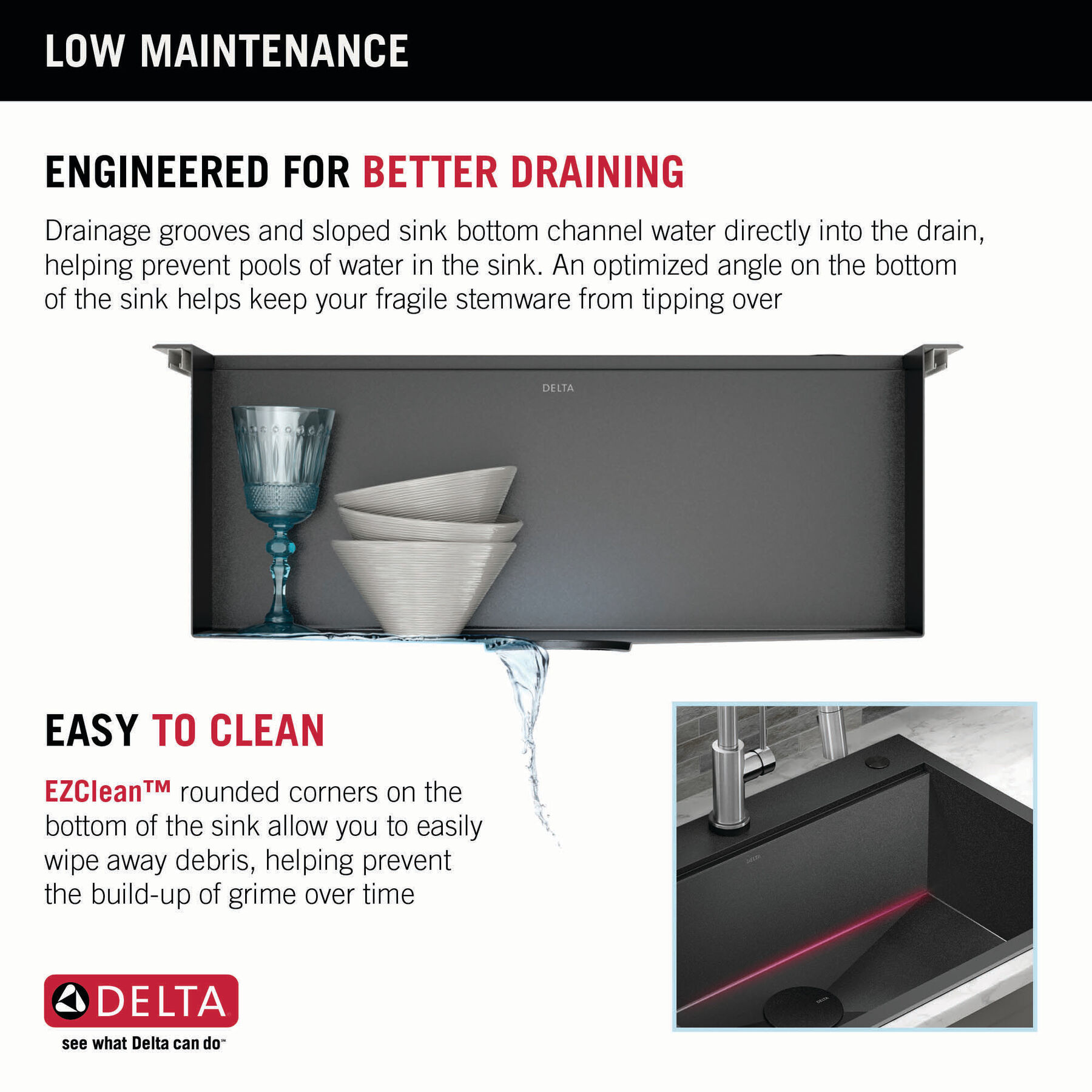 25” Drop-In Top Mount 16 Gauge Workstation Kitchen Sink Single Bowl with WorkFlow™ Ledge and Accessories, image 9