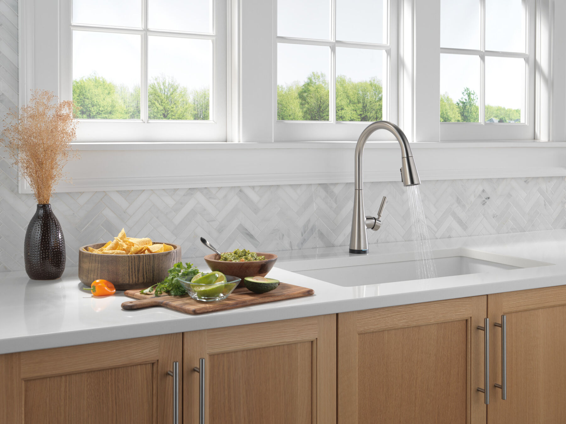 Single Handle Pull-Down Kitchen Faucet with Touch<sub>2</sub>O® and ShieldSpray® Technologies, image 11