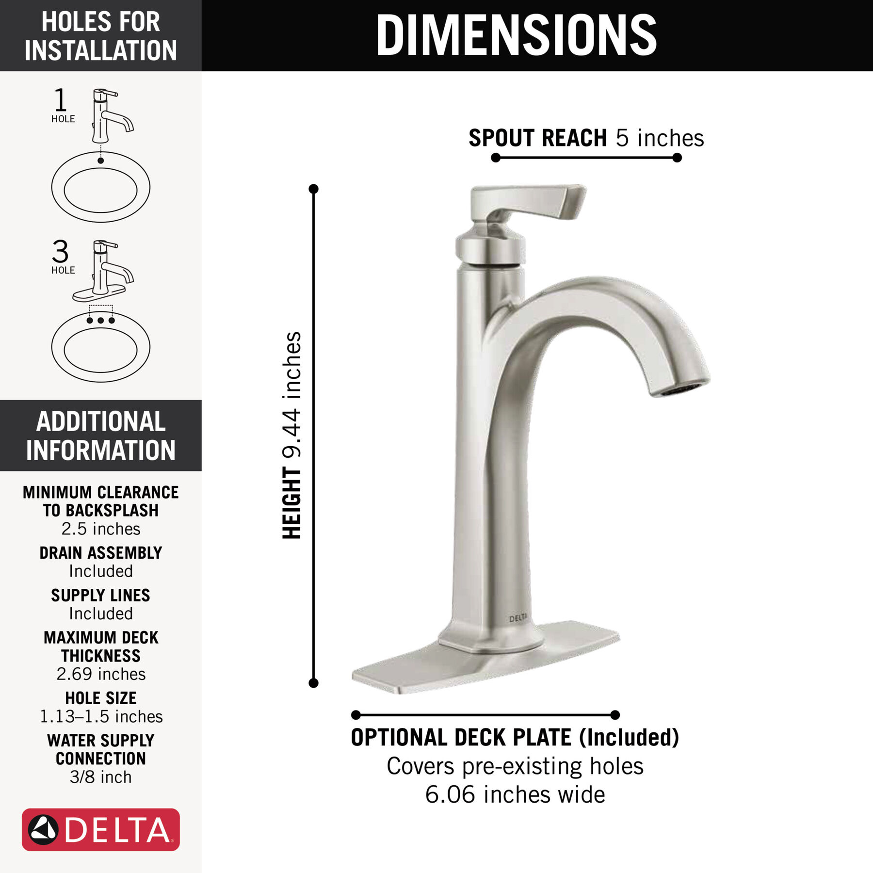 Single Handle Bathroom Faucet