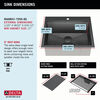 25” Drop-In Top Mount 16 Gauge Workstation Kitchen Sink Single Bowl with WorkFlow™ Ledge and Accessories