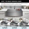 33&rdquo; Retrofit Farmhouse Apron Front 16 Gauge Stainless Steel Single Bowl Kitchen Sink for Undermount / Drop-In Installation with Accessories