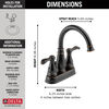 Two Handle Centerset Bathroom Faucet (Recertified)