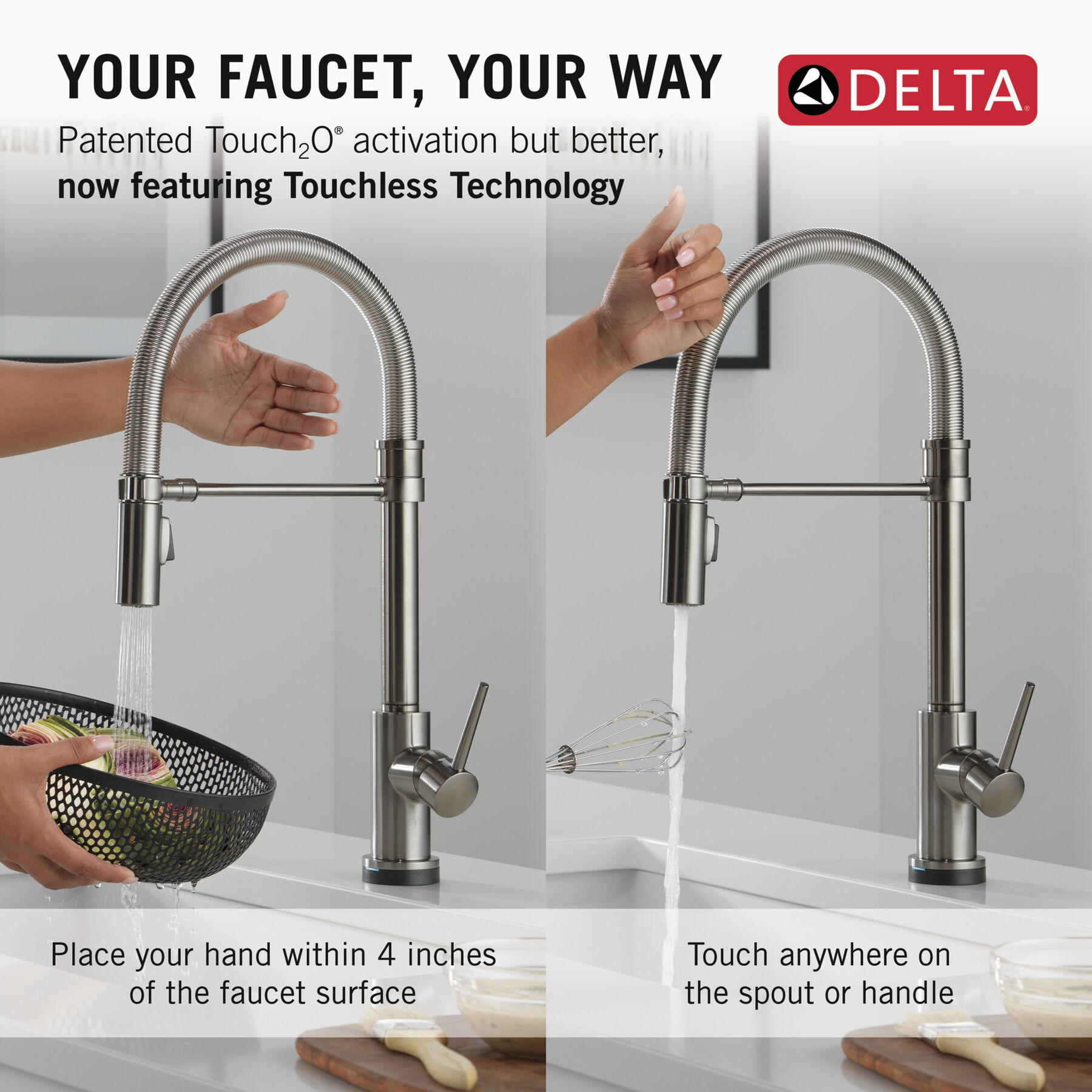 Touch<sub>2</sub>O® Technology Kitchen Faucet with Touchless Technology, image 12