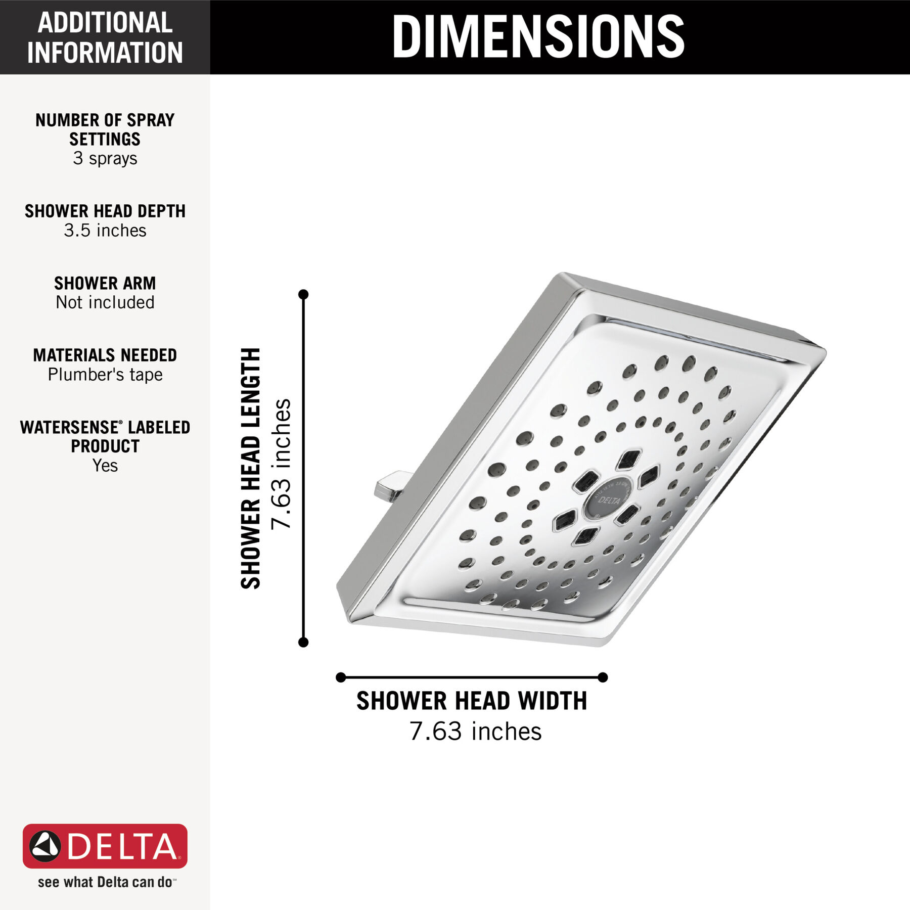 H<sub>2</sub>Okinetic® 3-Setting Raincan Shower Head, image 14