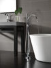 Single Handle Floor Mount Tub Filler Trim with Hand Shower
