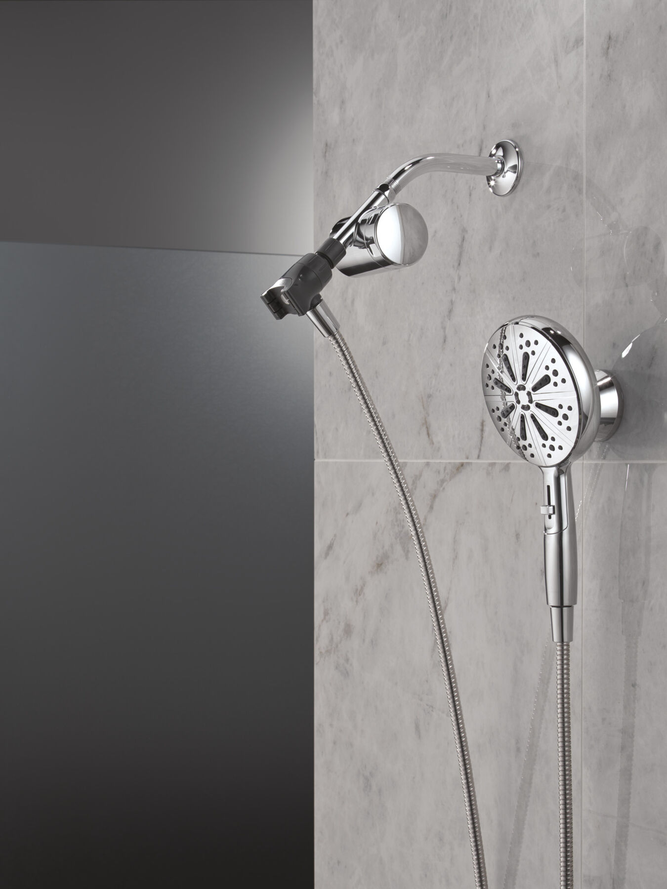 Standard Shower Filter with 6-Setting Showerhead and Mount Bundle