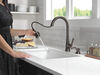 Single Handle Pull-Down Kitchen Faucet with Soap Dispenser and ShieldSpray® Technology