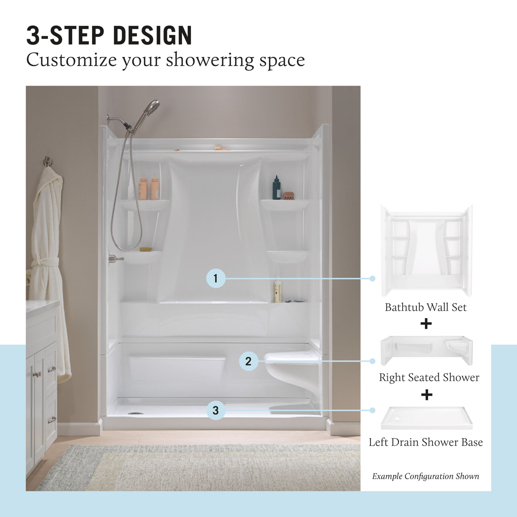 60"x32" Classic 500 Bathtub Wall, image 7