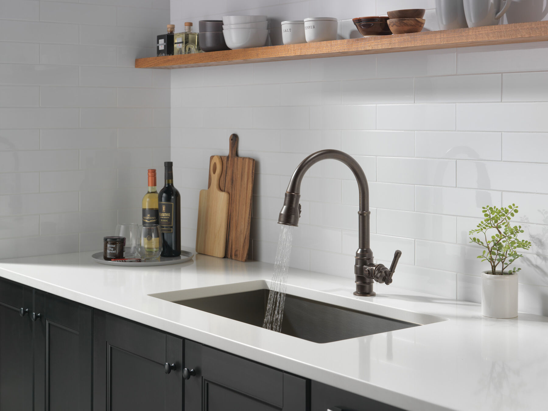 Single Handle Pull-Down Kitchen Faucet, image 10