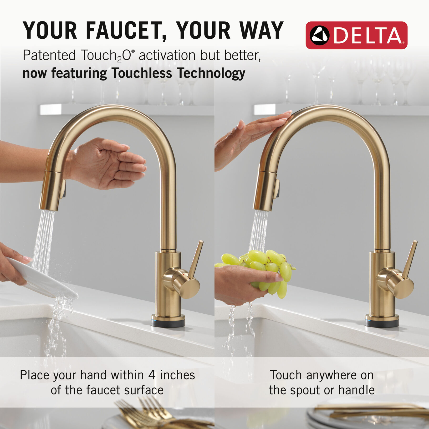 Touch<sub>2</sub>O® Technology Kitchen Faucet with Touchless Technology, image 11