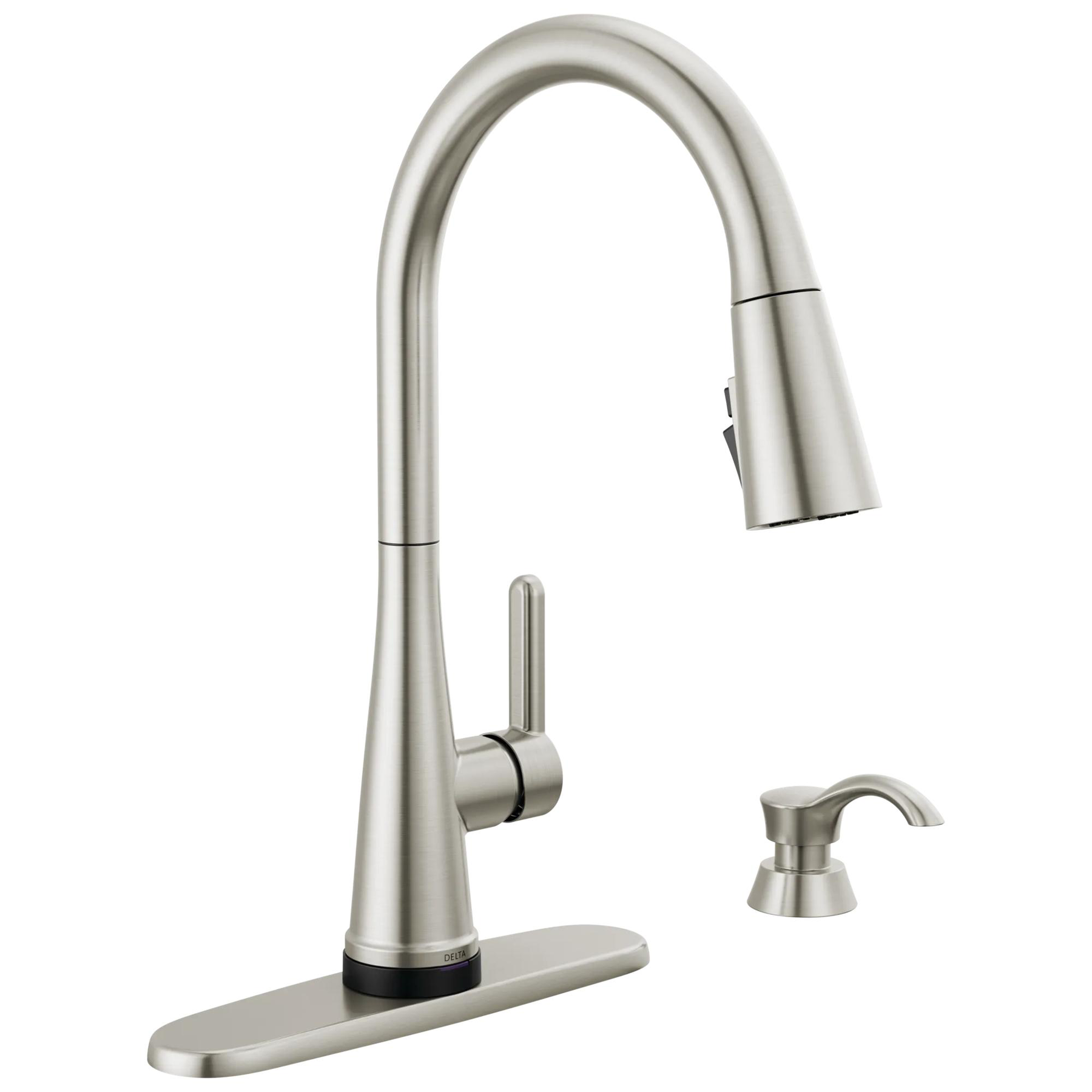 Single Handle Pull-Down Touch<sub>2</sub>O&reg; Technology Kitchen Faucet with Touchless Technology and Soap Dispenser