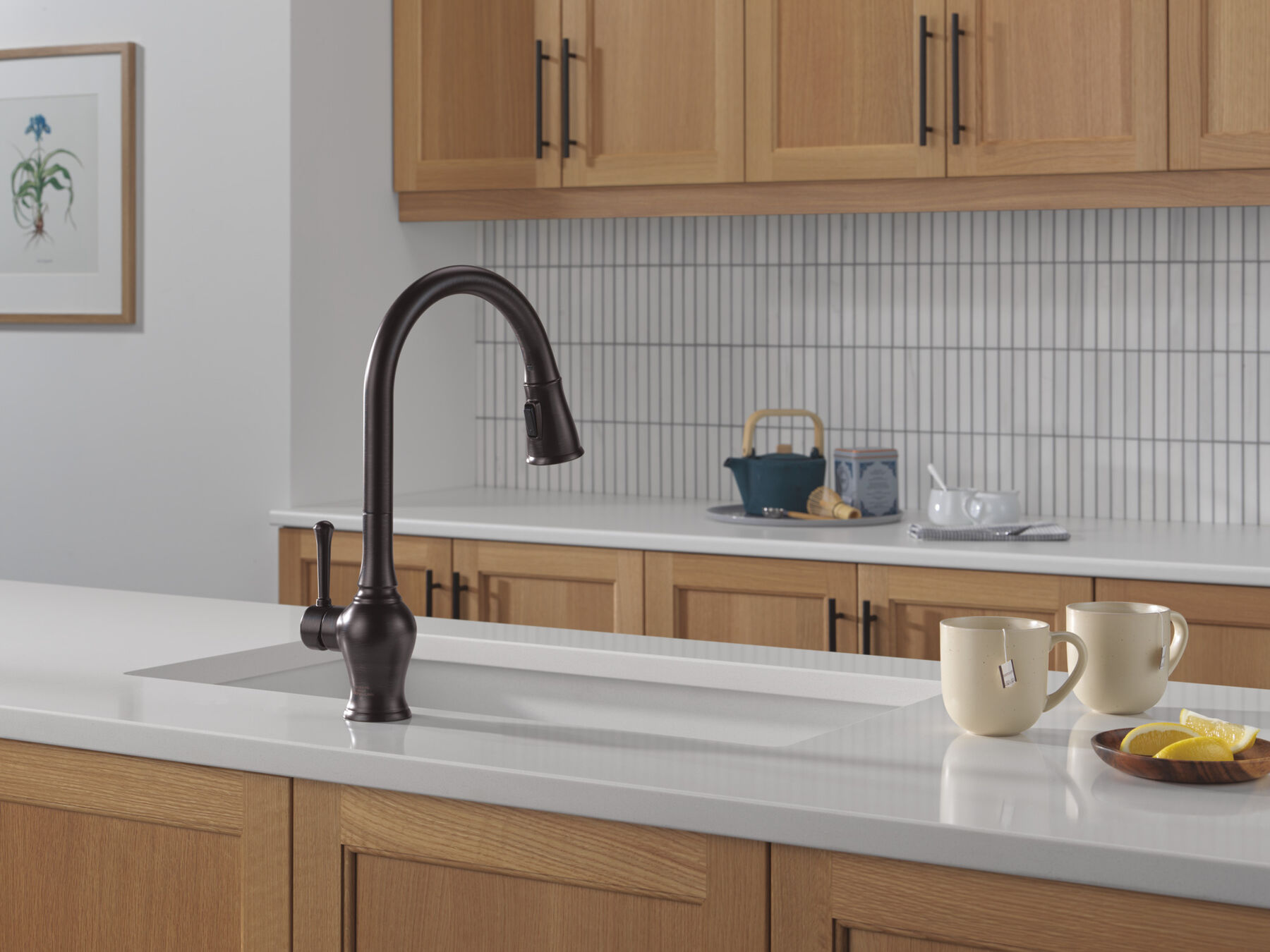 Single Handle Pull-Down Kitchen Faucet, image 9