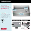 33” Retrofit Farmhouse Apron Front 16 Gauge Stainless Steel Single Bowl Kitchen Sink for Undermount / Drop-In Installation with Accessories