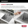 24” Workstation Undermount Single Bowl 16 Gauge Stainless Steel Laundry Utility Kitchen Sink with WorkFlow™ Ledge and Accessories