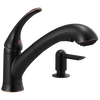 Single Handle Pull-Out Kitchen Faucet with Soap Dispenser