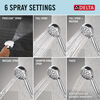 6-Setting Hand Shower with Cleaning Spray - 2.5 GPM