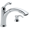 Single Handle Pull-Out Kitchen Faucet with Soap Dispenser