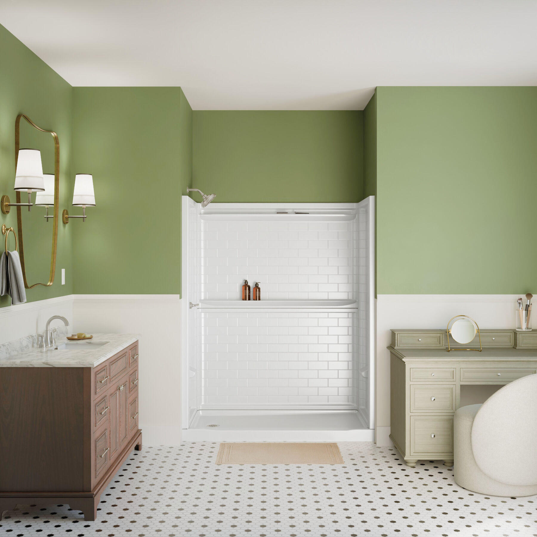 ProCrylic Tile 60 in. x 32 in. Shower Wall, image 1