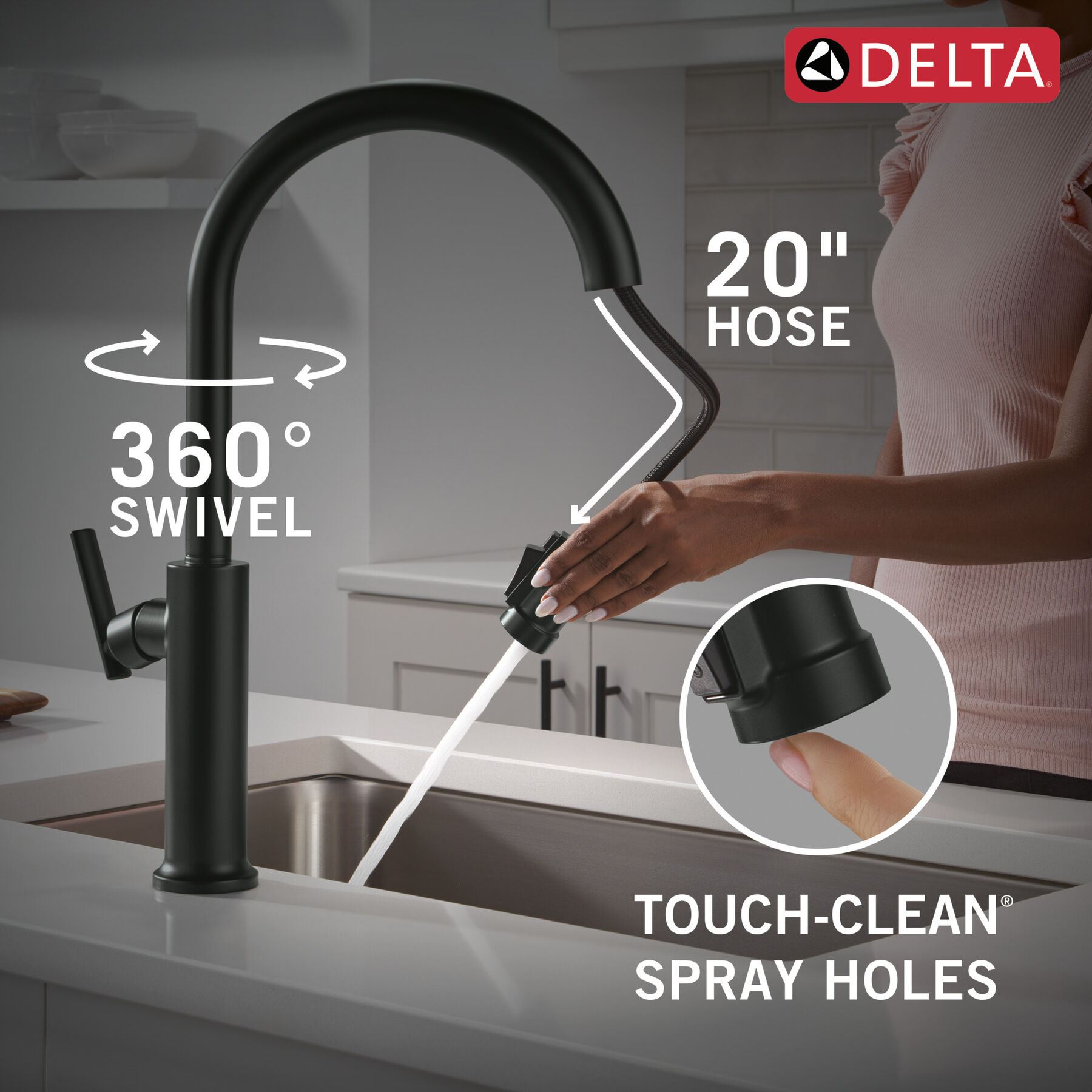 Single Handle Pull-Down Kitchen Faucet