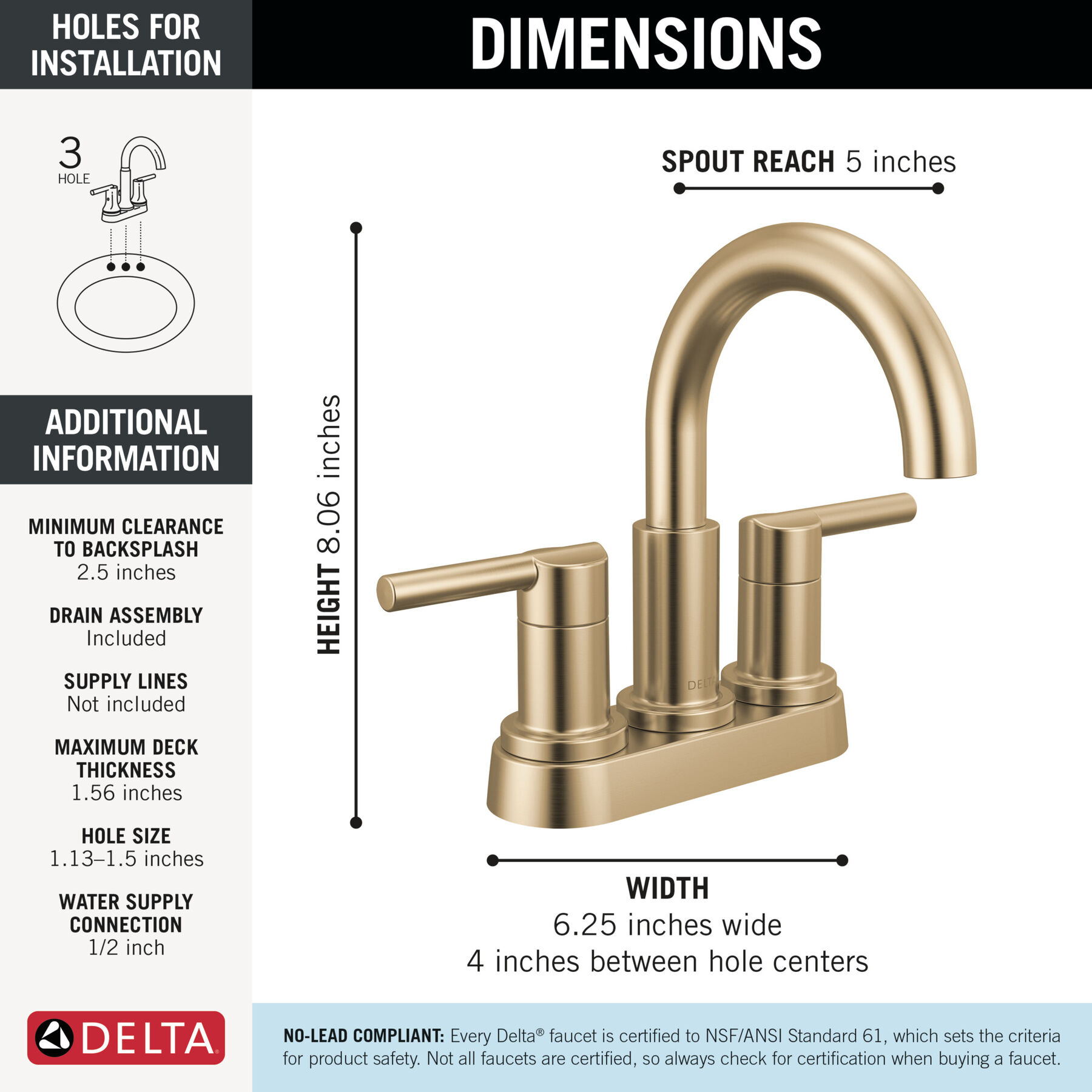Centerset Bathroom Faucet (Recertified)