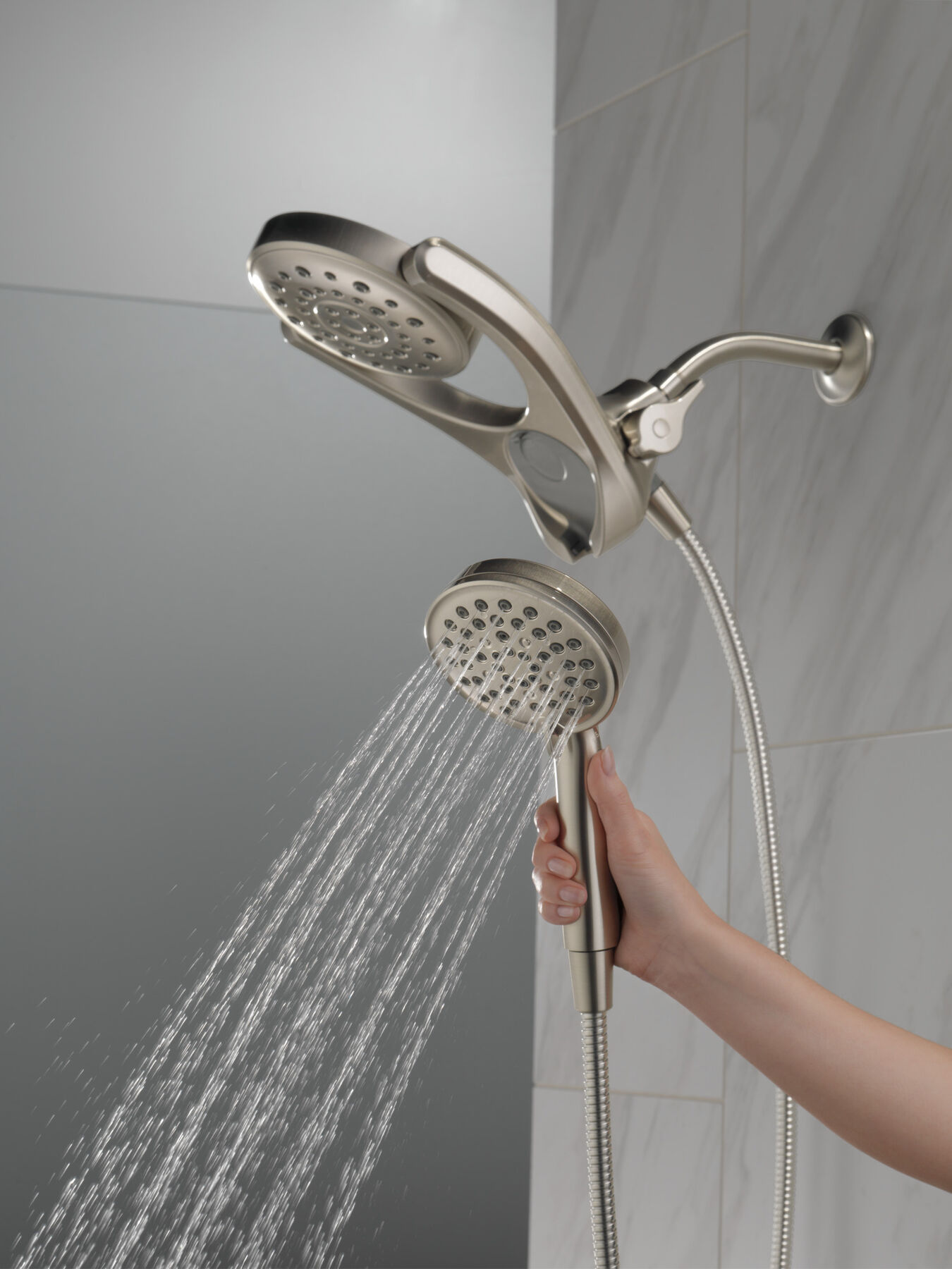 HydroRain® 4-Setting Two-in-One Shower Head (Recertified), image 4