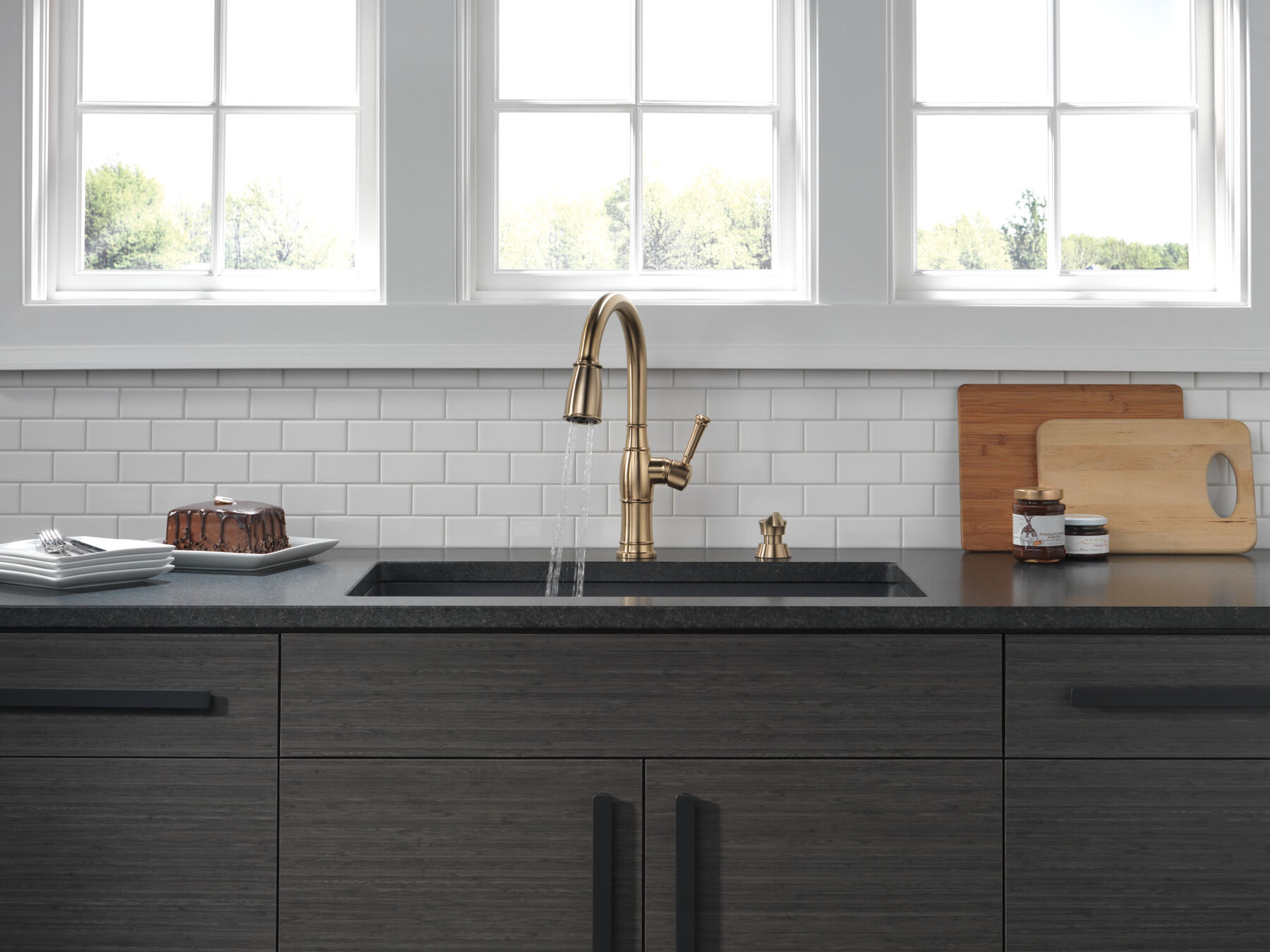 Pull-Down Kitchen Faucet w/Soap (Recertified)