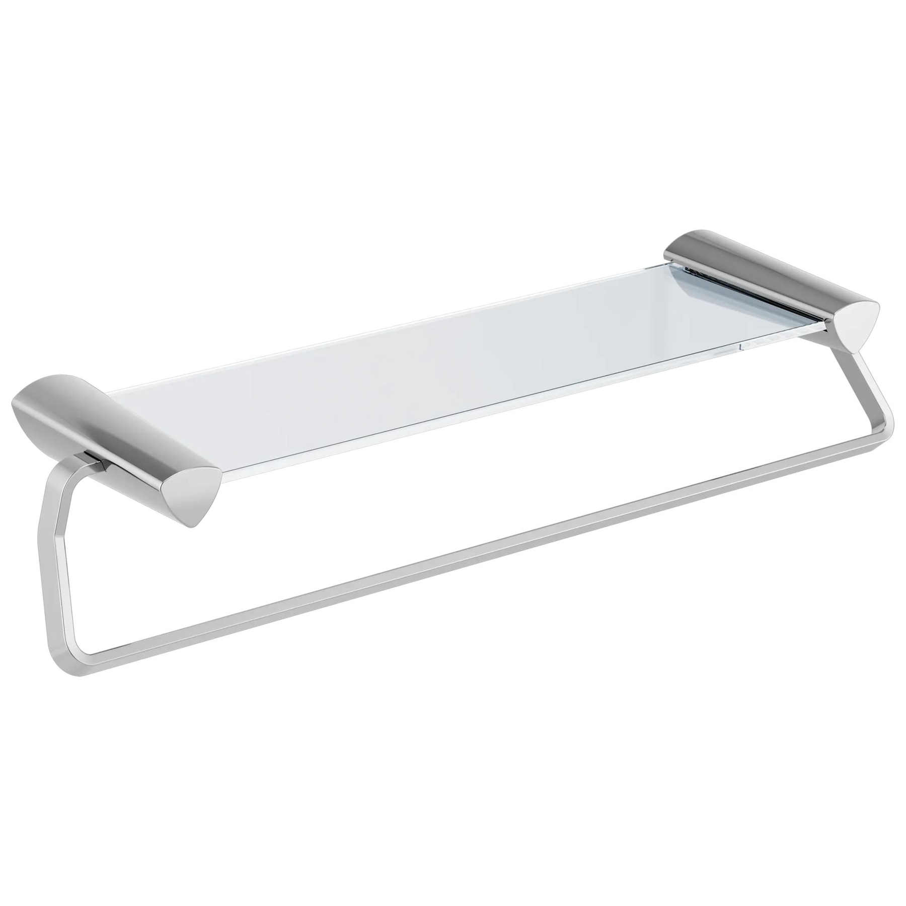 24" Towel Bar with Glass Shelf