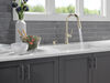 Single Handle Pull-Down Kitchen Faucet with Soap Dispenser and ShieldSpray Technology
