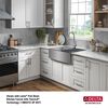 33&rdquo; Retrofit Farmhouse Apron Front 16 Gauge Stainless Steel Single Bowl Kitchen Sink for Undermount / Drop-In Installation with Accessories