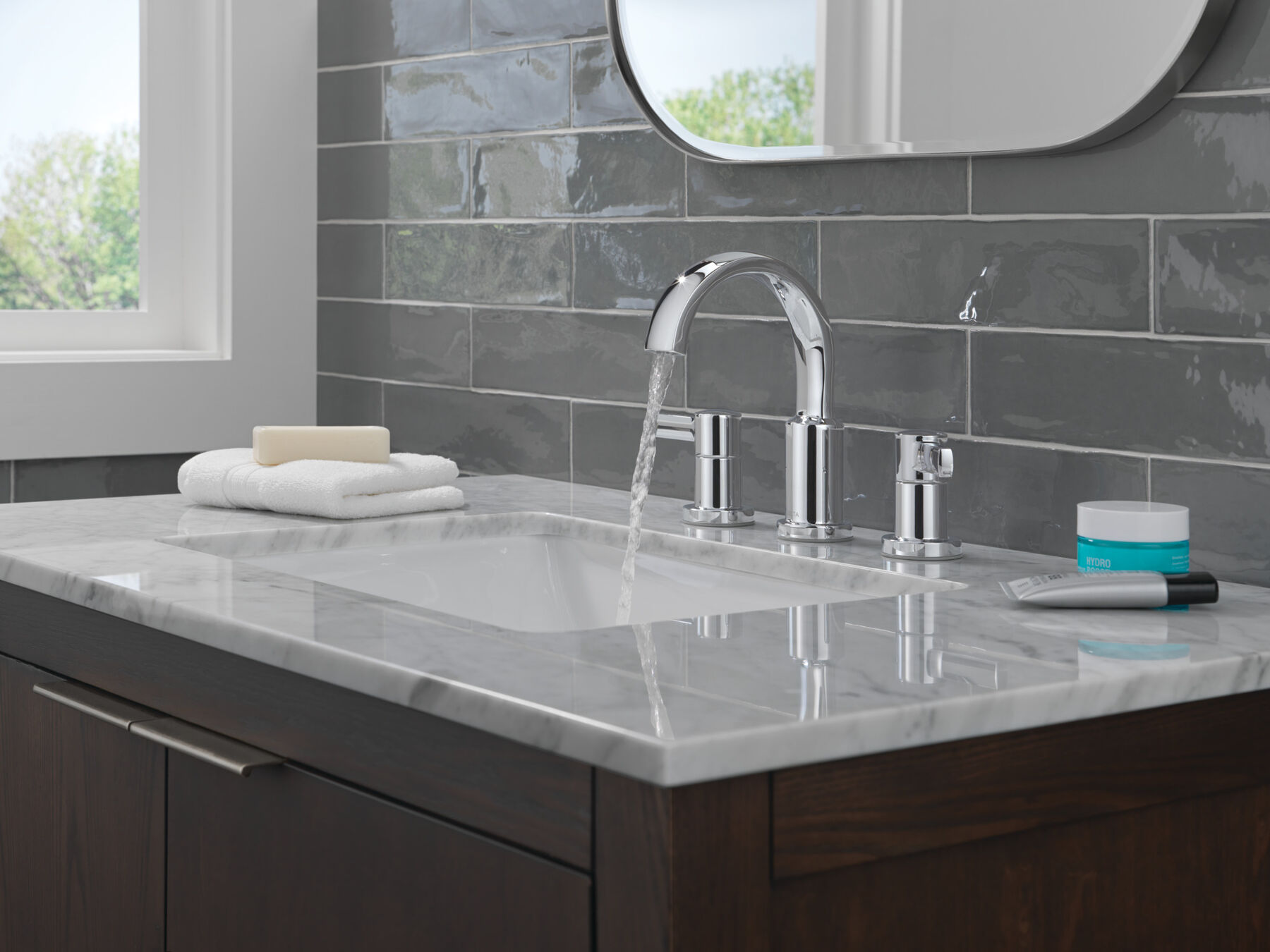 Two Handle Widespread Bathroom Faucet, image 2