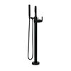 Single Handle Floor Mount Tub Filler Trim with Hand Shower (Recertified)