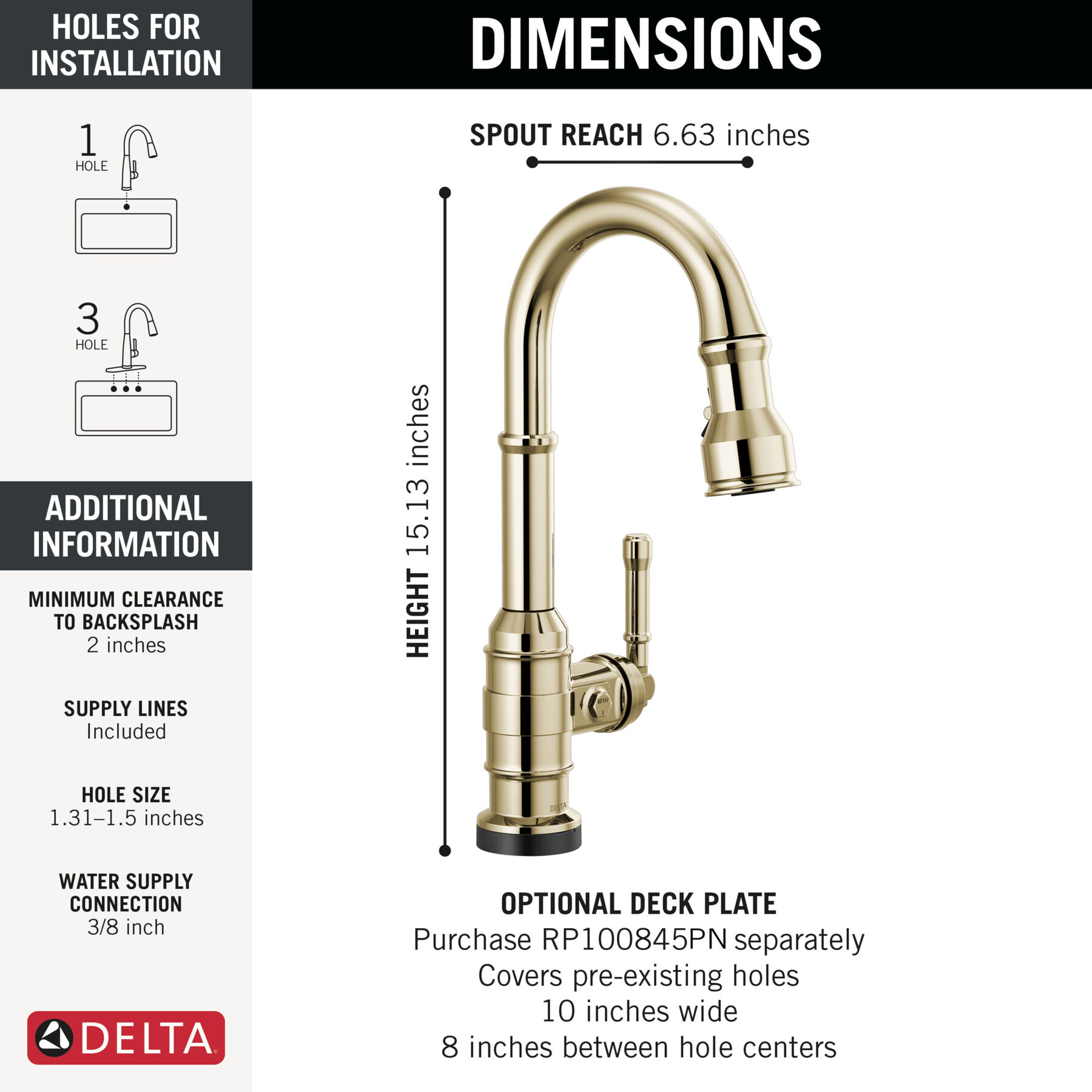 Touch2O&reg; Bar / Prep Faucet with Touchless Technology, image 1