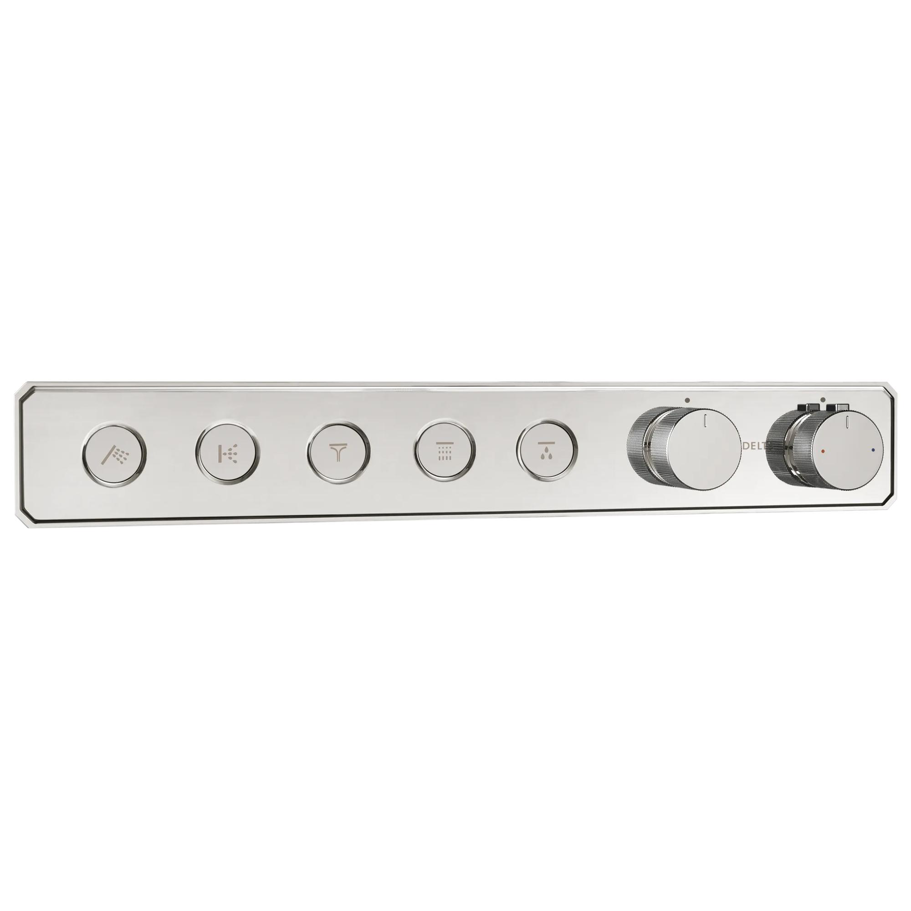 Traditional High Flow Push Button Thermostatic Trim - 5 Outlet