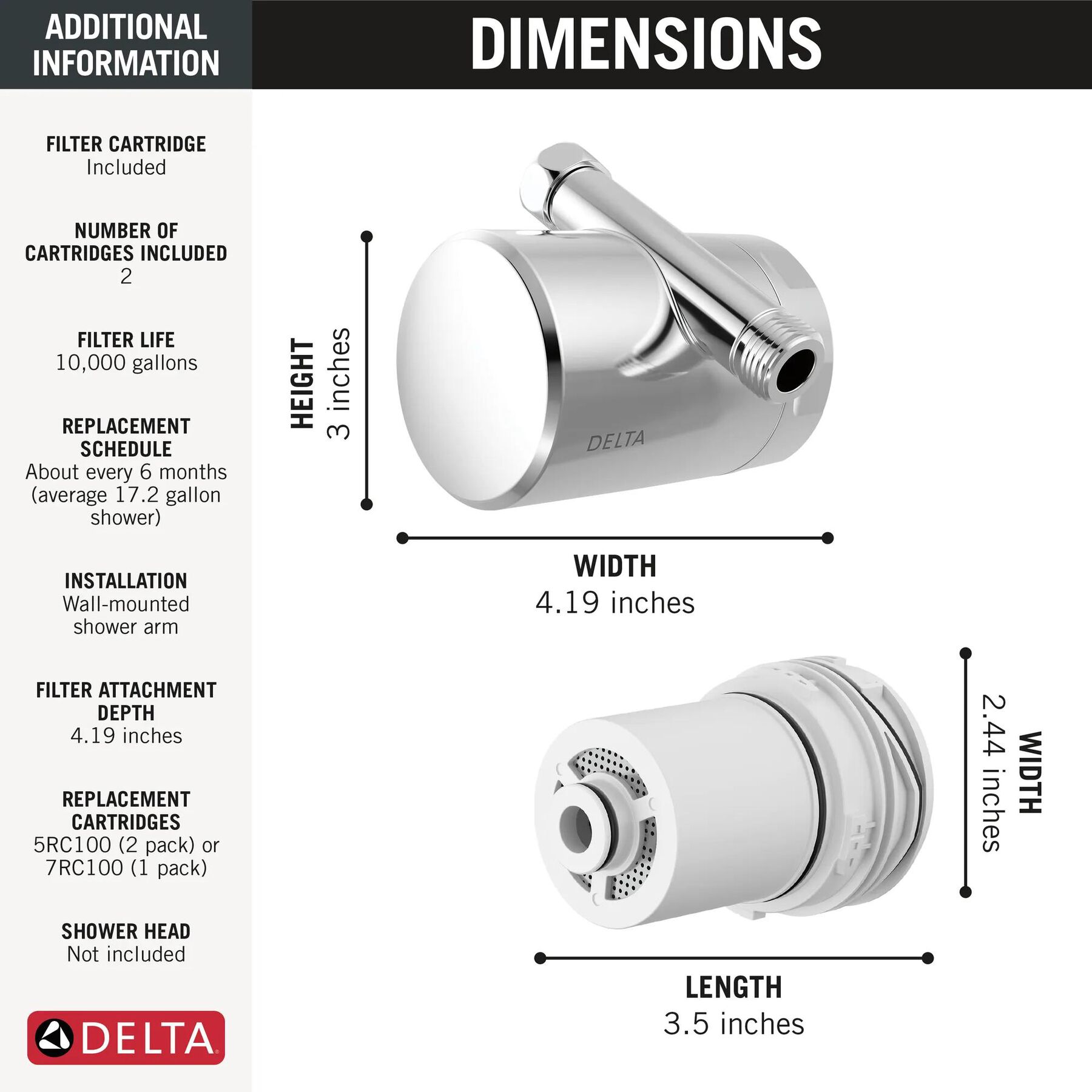 Standard Shower Filter with Extra Filter Bundle