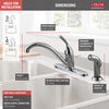 Single Handle Kitchen Faucet with Spray (Recertified)