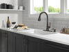 Single Handle Pull-Down Kitchen Faucet with Soap Dispenser and ShieldSpray® Technology