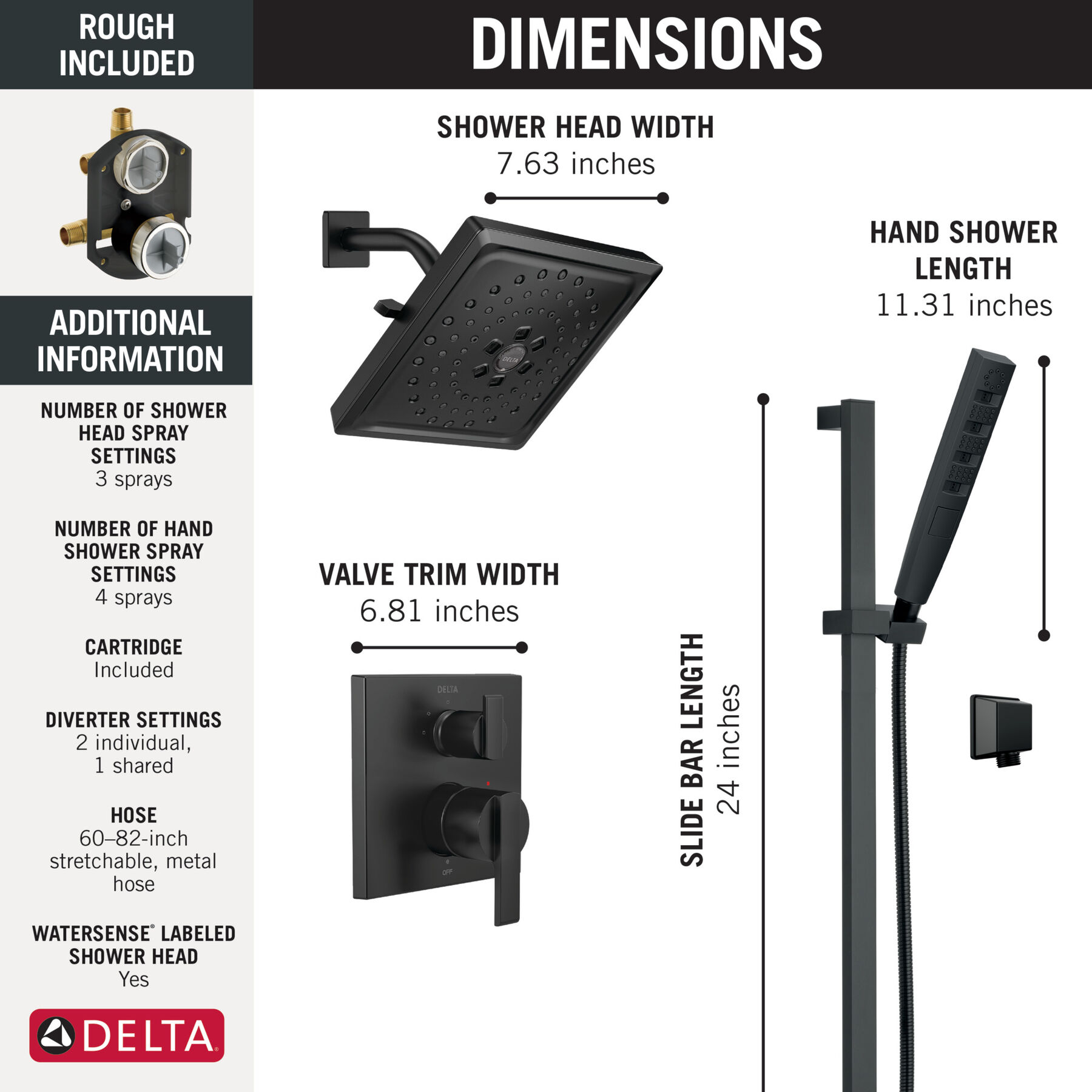 3-Setting (Integrated) Custom Shower Bundle - 14 Series, image 10