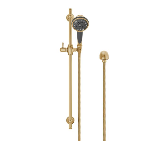 Premium 3-Setting Slide Bar Hand Shower with Wall Elbow (Recertified)