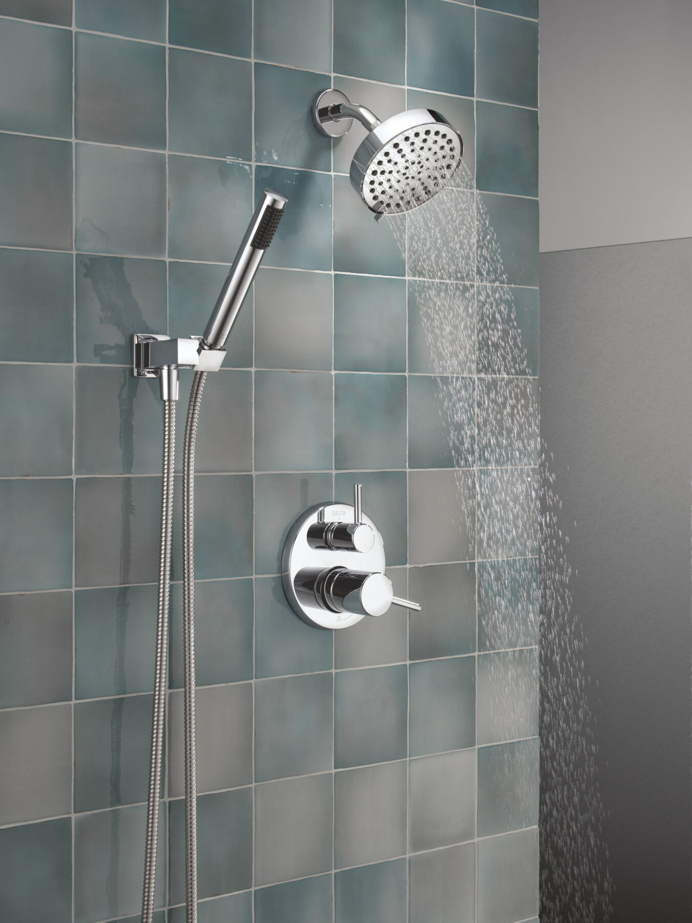 14S Shower Trim w Fixed Head & Hand Shower