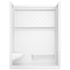 60x32 Alcove Shower Base with Tile Wall Bundle  - Left Seat Right Drain Curve