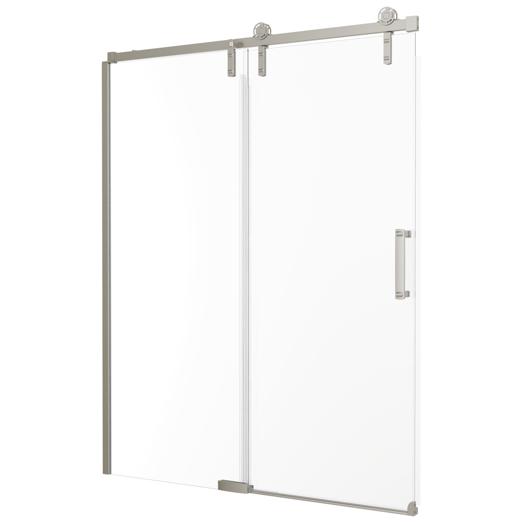 60”x32” Stainless Corner Shower Door