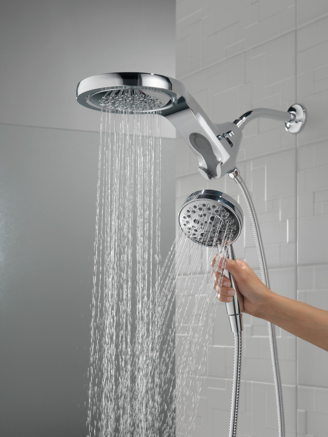 HydroRain® H<sub>2</sub>Okinetic® 5-Setting Two-in-One Shower Head, image 6