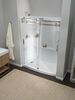 60 x 32" Curved Alcove Shower Base with Left Drain
