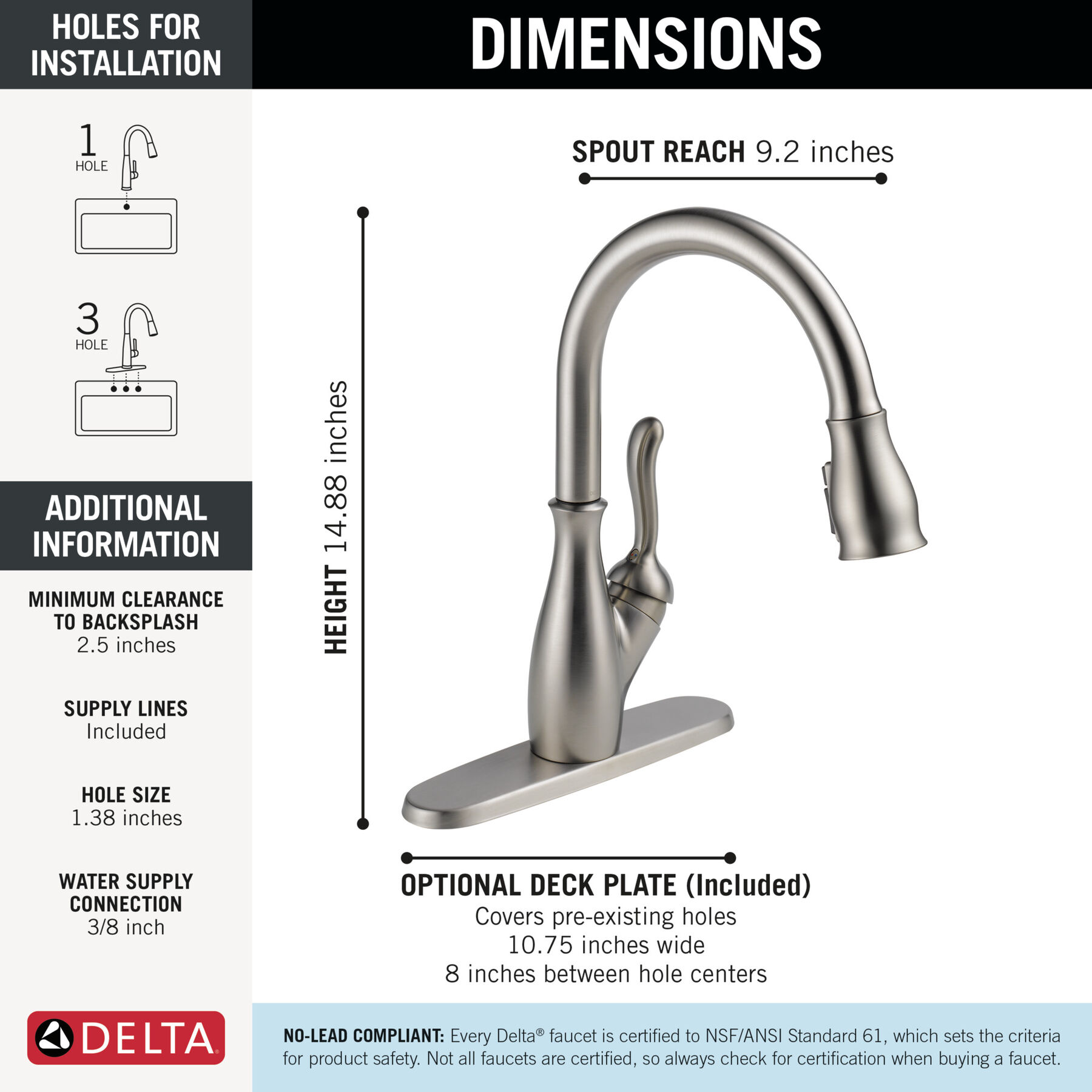 Single Handle Pull-Down Kitchen Faucet with ShieldSpray® Technology, image 4