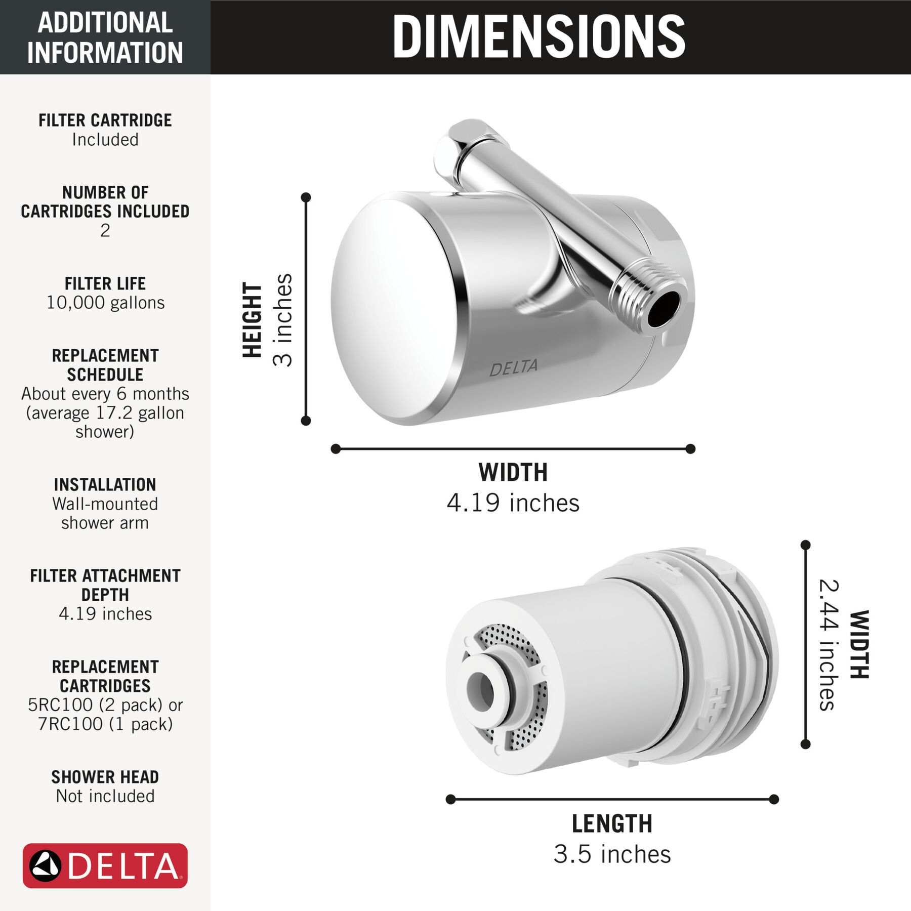 Standard Shower Filter with Extra Filter Bundle, image 5