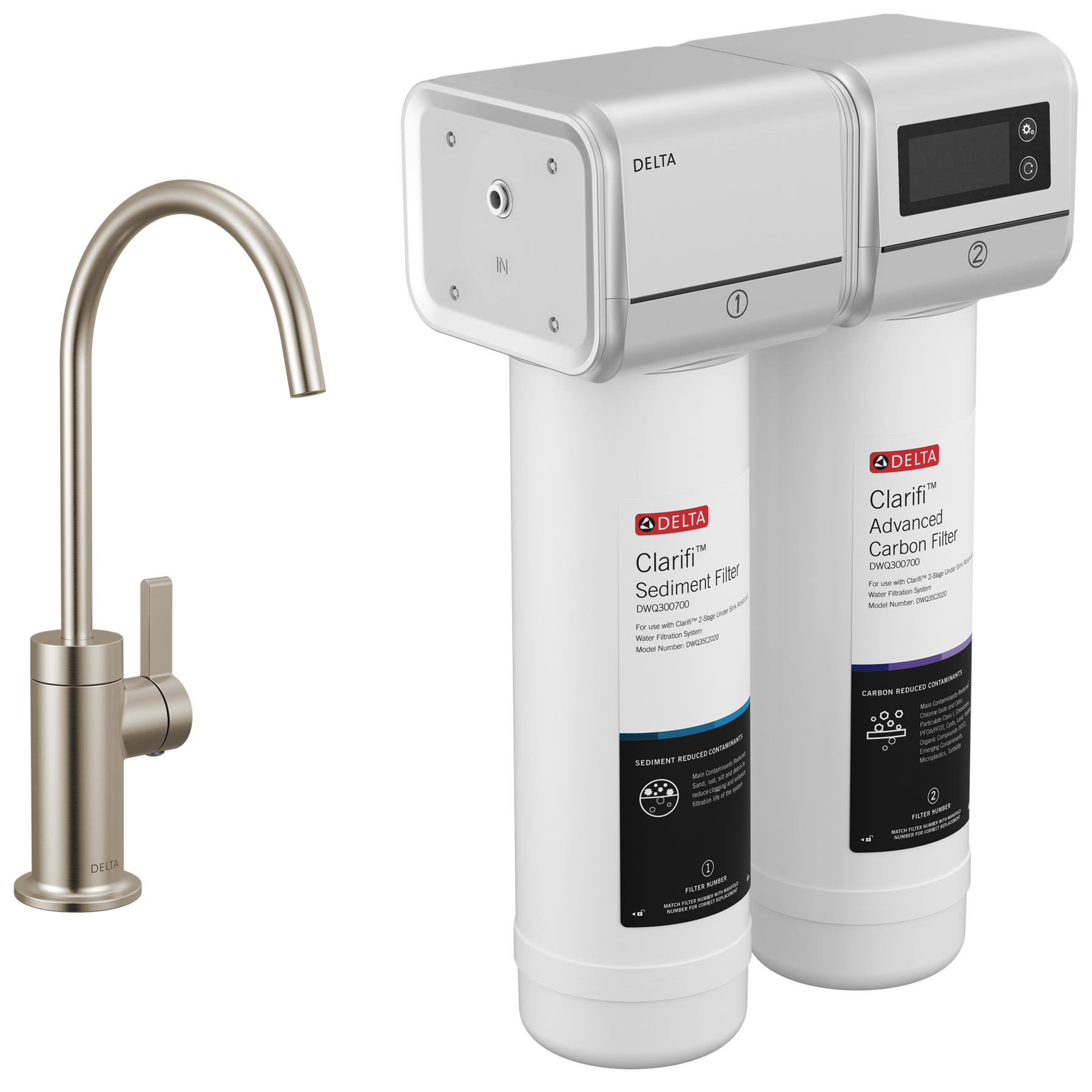 2-Stage Water Filtration System with Beverage Faucet Bundle