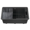 30” Granite Composite Workstation Kitchen Sink Undermount Single Bowl with WorkFlow™ Ledge and Accessories in Metallic Black