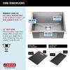 24” Workstation Undermount Single Bowl 16 Gauge Stainless Steel Laundry Utility Kitchen Sink with WorkFlow™ Ledge and Accessories