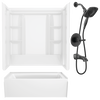 60x30 Alcove Bathtub, Wall Set and Trim Bundle - Right Drain